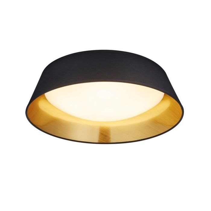 Zwarte plafonnière modern, Gjern, 18W, 3000K LED