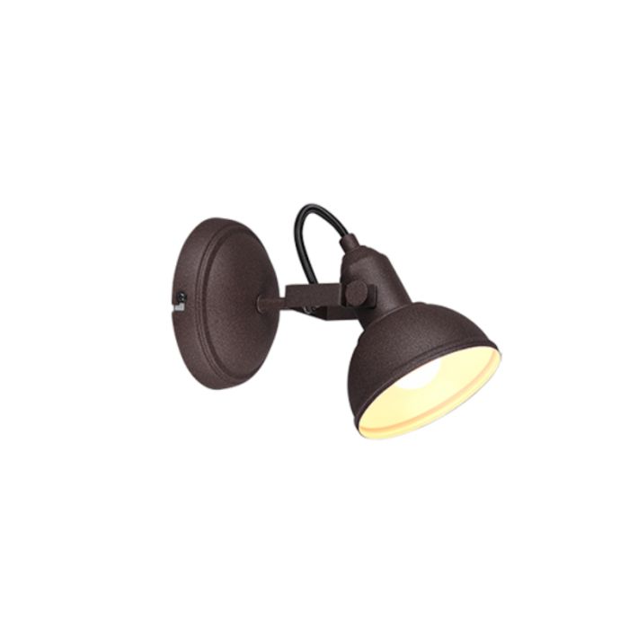 Industriële wandlamp roestkleurig, Kibek