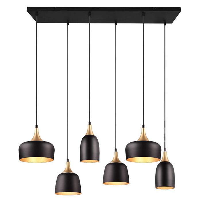 Zwarte hanglamp modern, Declan