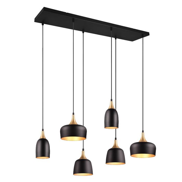 Zwarte hanglamp modern, Declan