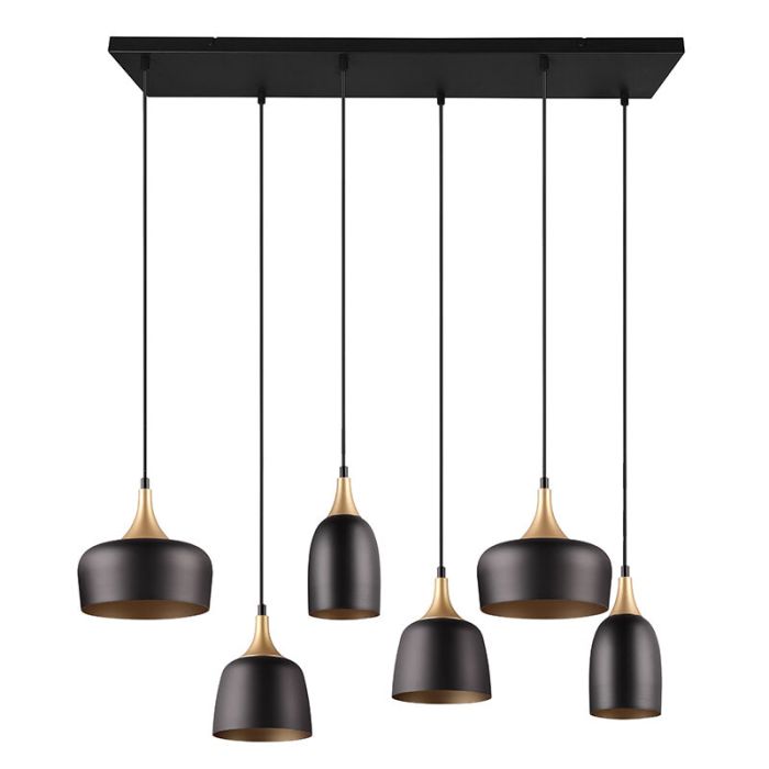 Zwarte hanglamp modern, Declan