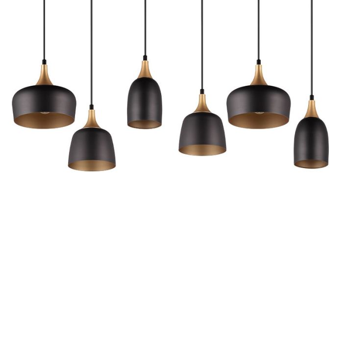 Zwarte hanglamp modern, Declan