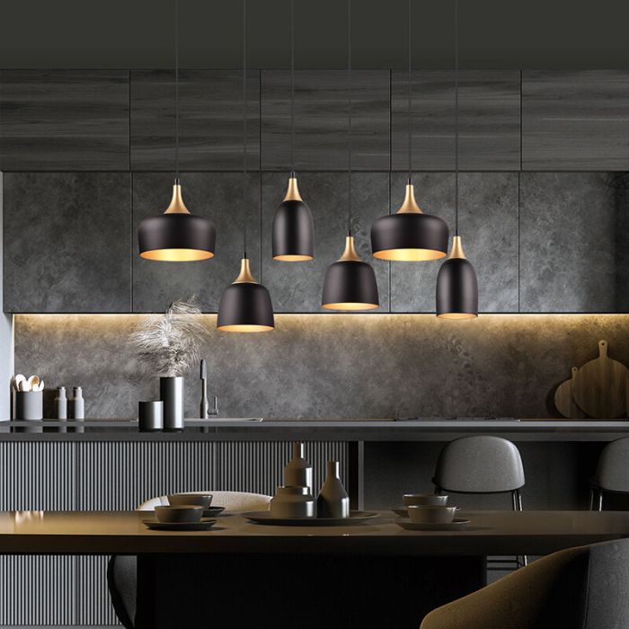 Zwarte hanglamp modern, Declan