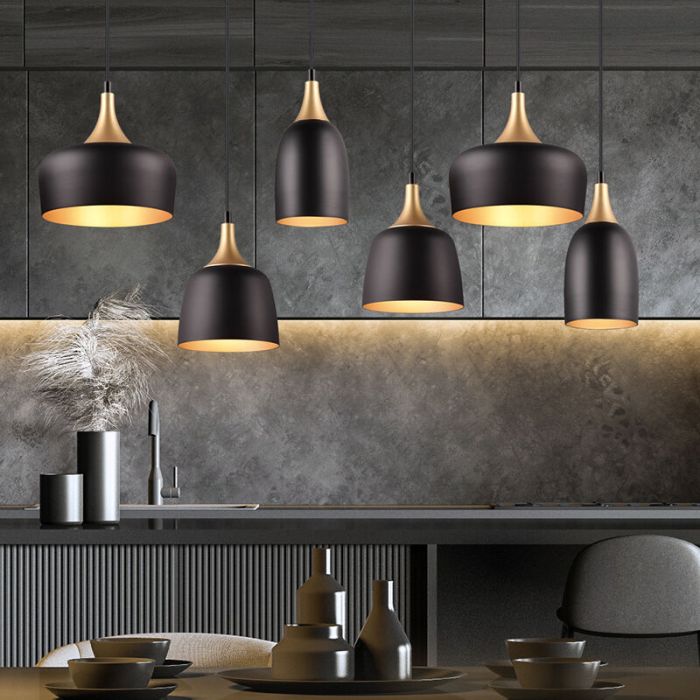 Zwarte hanglamp modern, Declan