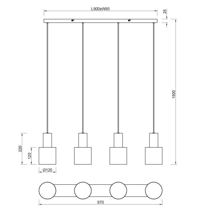 Taupe hanglamp modern, Amila