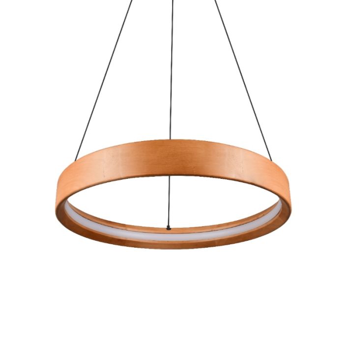 Moderne hanglamp hout, Nassima, 28W, 3000K LED, 3-staps dimbaar