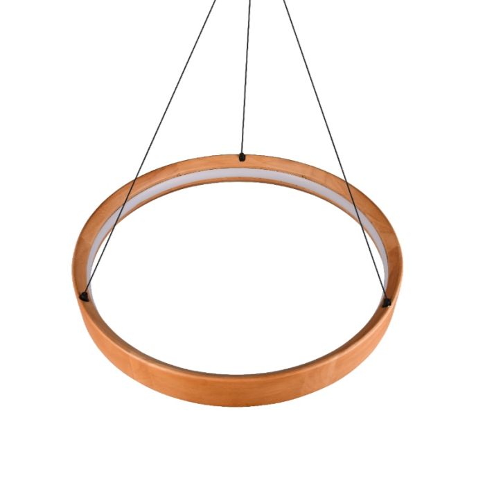 Moderne hanglamp hout, Nassima, 28W, 3000K LED, 3-staps dimbaar