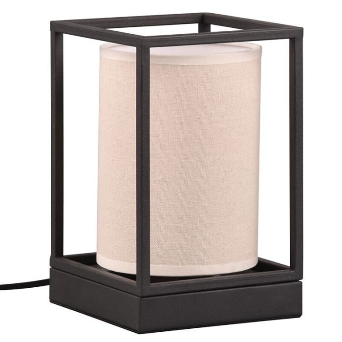 Zwarte tafellamp modern, Gilano