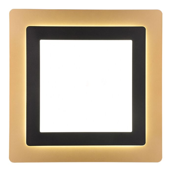 Gouden plafonnière modern, Frans, 46W, warm tot koud wit verstelbare LED, met afstandsbediening