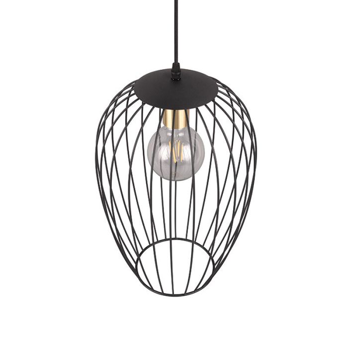 Zwarte hanglamp industrieel, Dilano