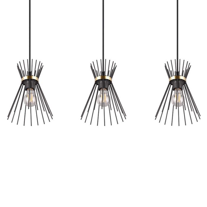 Zwarte hanglamp industrieel, Fransiscus
