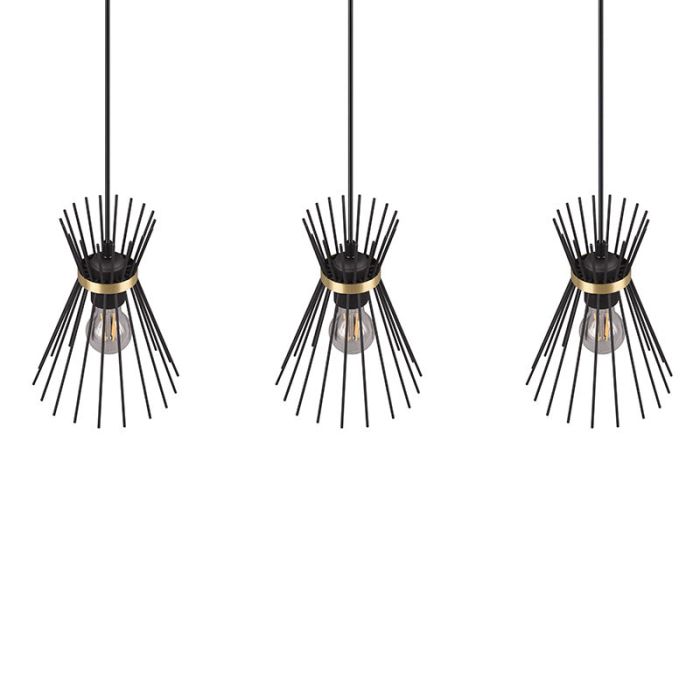 Zwarte hanglamp industrieel, Fransiscus
