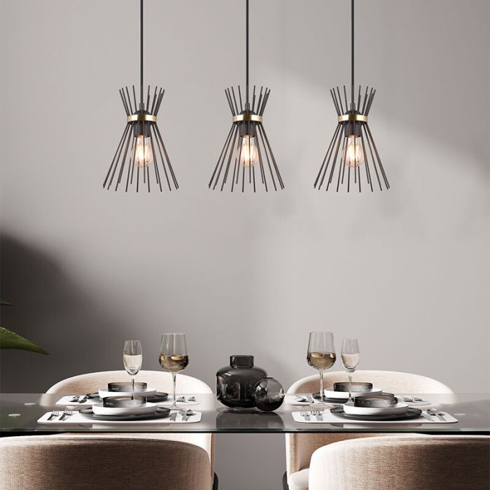 Zwarte hanglamp industrieel, Fransiscus