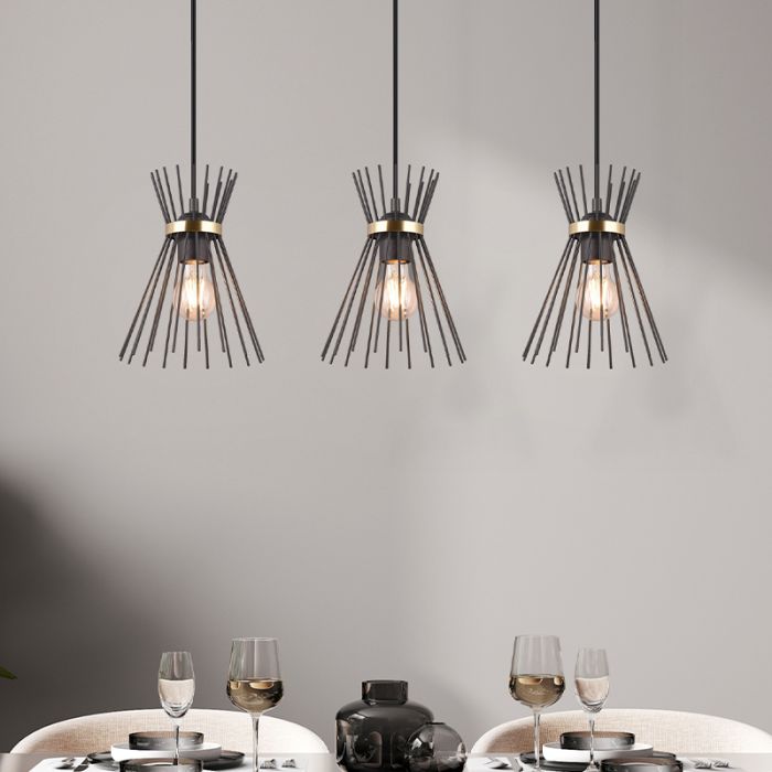 Zwarte hanglamp industrieel, Fransiscus