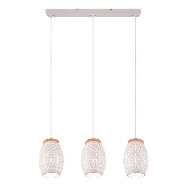 Witte hanglamp modern, Delana