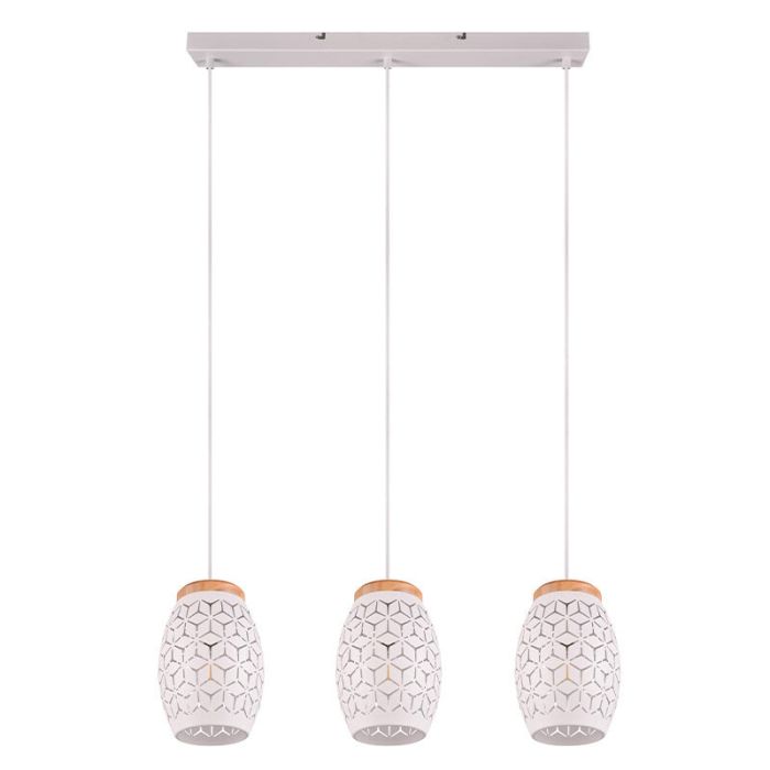 Witte hanglamp modern, Delana