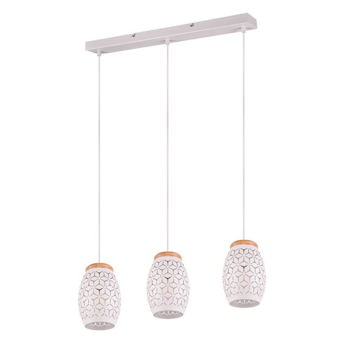 Witte hanglamp modern, Delana