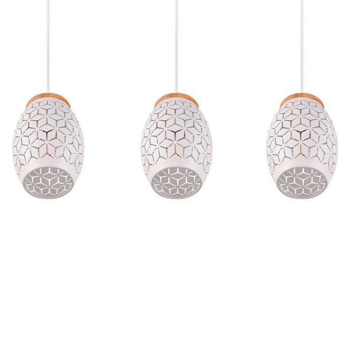 Witte hanglamp modern, Delana