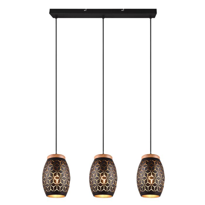 Zwarte hanglamp modern, Delana