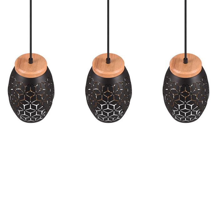 Zwarte hanglamp modern, Delana