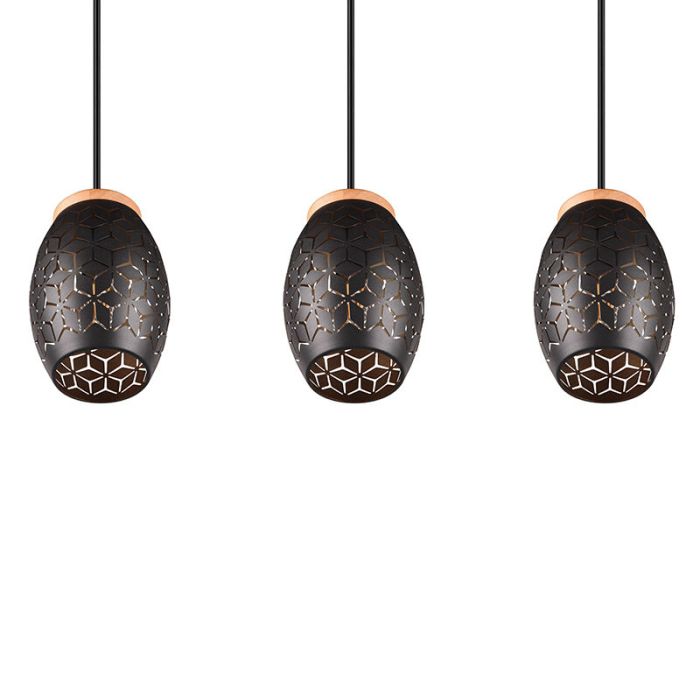 Zwarte hanglamp modern, Delana