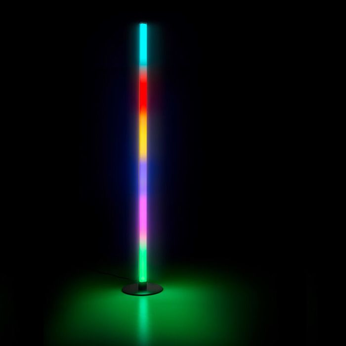 Zwarte vloerlamp modern, Giliam, 11W, RGB LED, met afstandsbediening