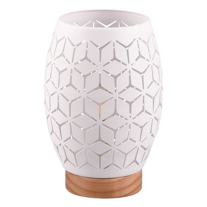 Witte tafellamp modern, Delana