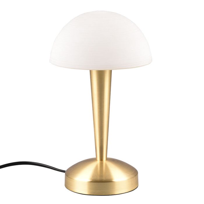 Messing tafellamp modern, Delila, met touchdimmer