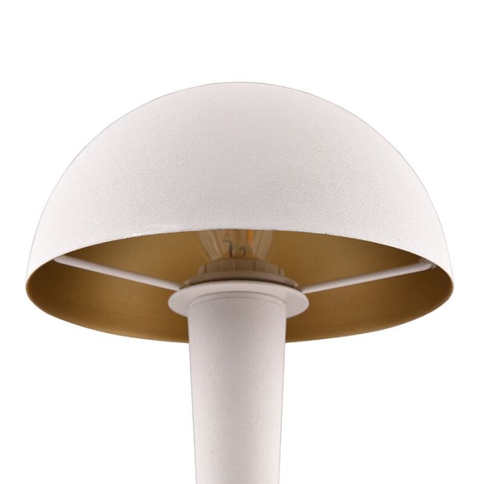 Witte tafellamp modern, Delila, met touchdimmer