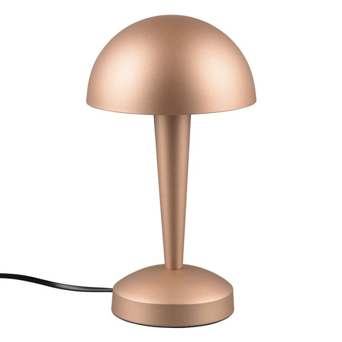 Taupe tafellamp modern, Delila, met touchdimmer