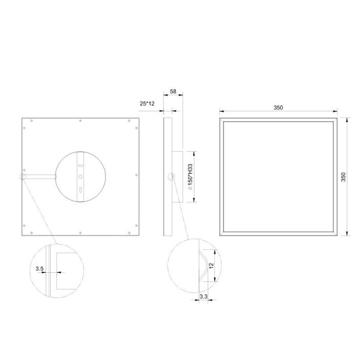 Witte plafonnière design, Gilbert, 20W, 3000K LED