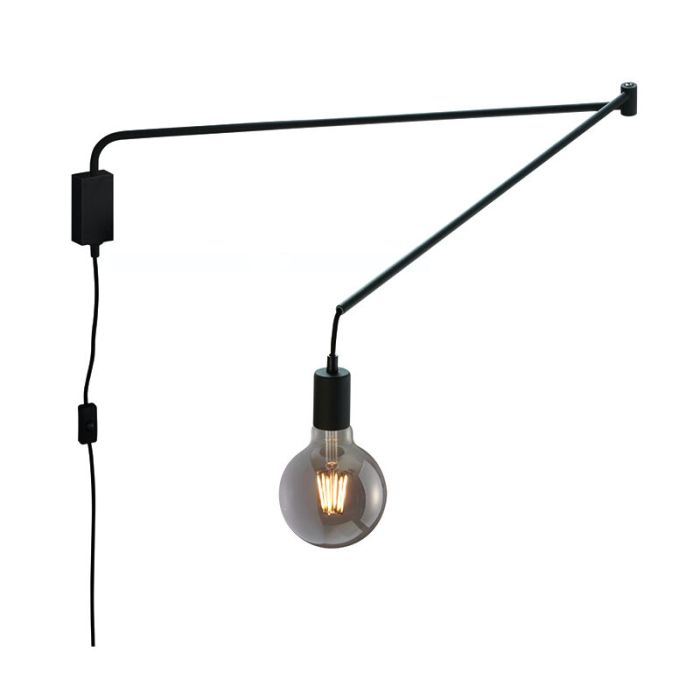 Moderne wandlamp Filippus, zwart