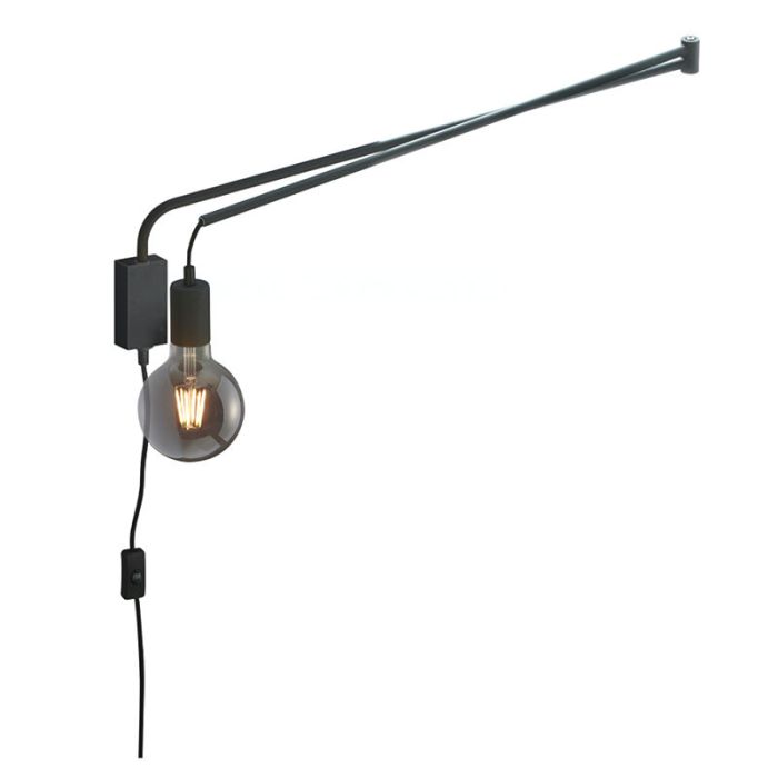 Moderne wandlamp Filippus, zwart