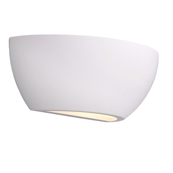 Witte up down wandlamp Viran, gips, modern
