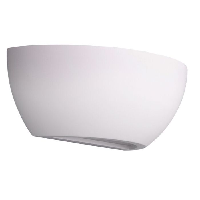 Witte up down wandlamp Viran, gips, modern