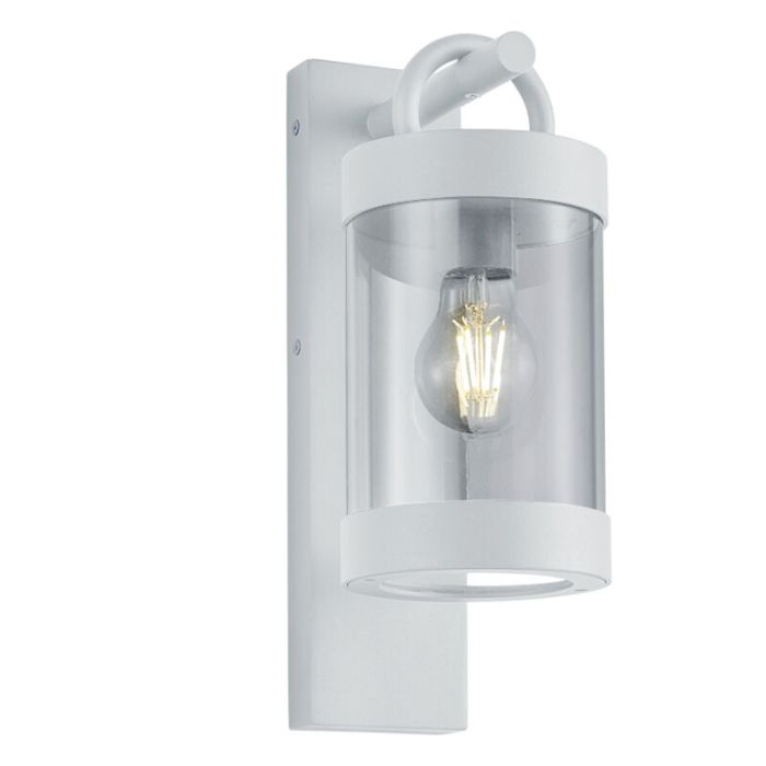 Moderne buiten wandlamp Sambesi, Wit, Met schemersensor