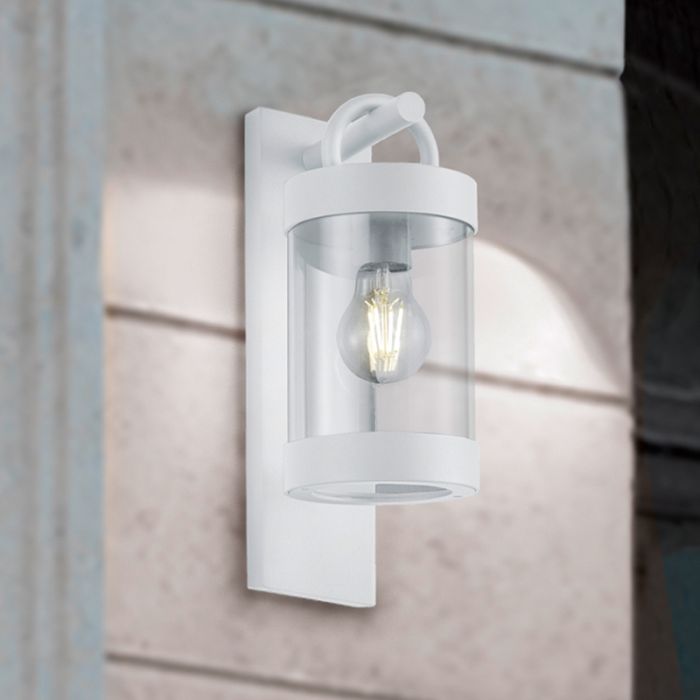 Moderne buiten wandlamp Sambesi, Wit, Met schemersensor