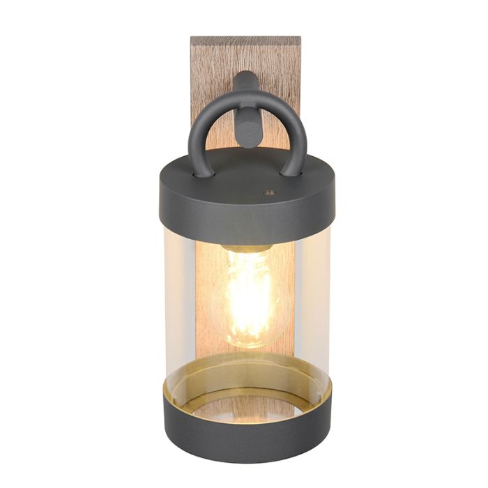 Grijze buiten wandlamp met schemersensor modern, Sambesi, IP44