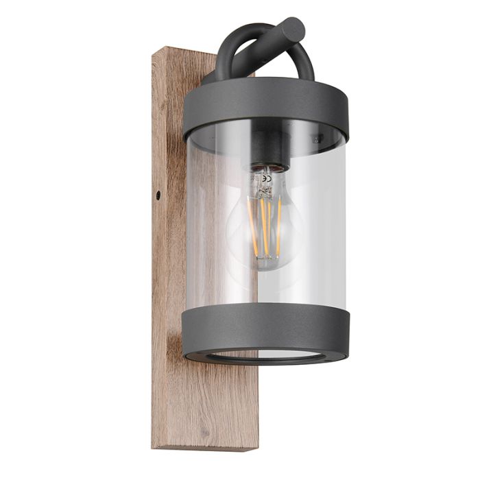 Grijze buiten wandlamp met schemersensor modern, Sambesi, IP44