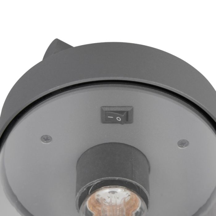 Grijze buiten wandlamp met schemersensor modern, Sambesi, IP44