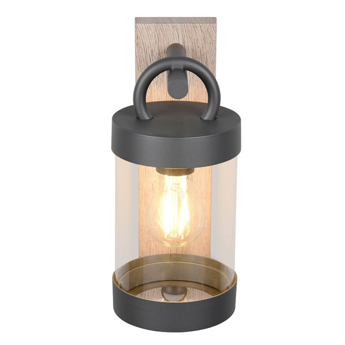 Grijze buiten wandlamp met bewegingssensor modern, Sambesi, IP44