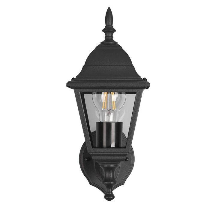 Zwarte buitenlamp klassiek, Lavina, IP44