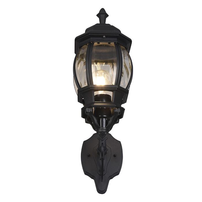Zwarte buitenlamp klassiek, Evander, IP23