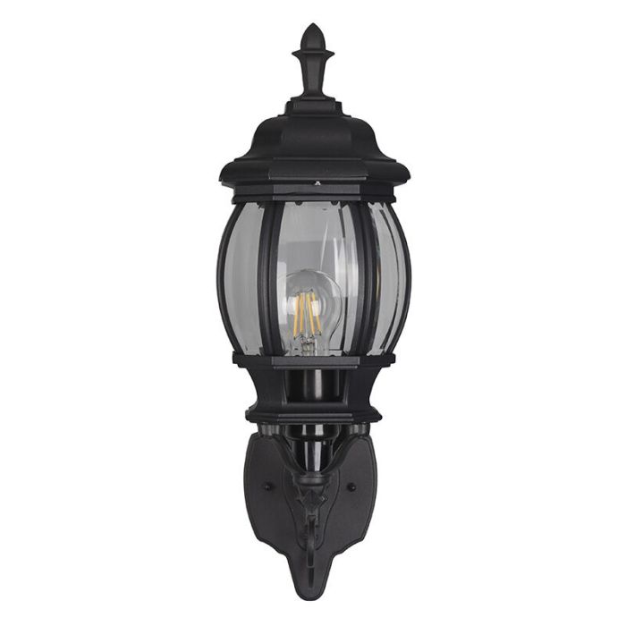Zwarte buitenlamp klassiek, Evander, IP23