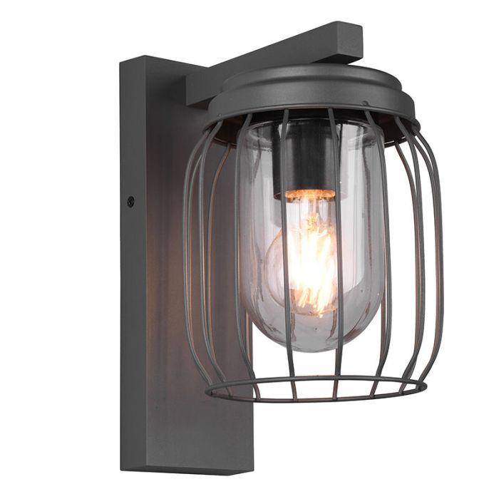 Moderne buitenlamp Emanuela, antraciet, aluminium, IP44