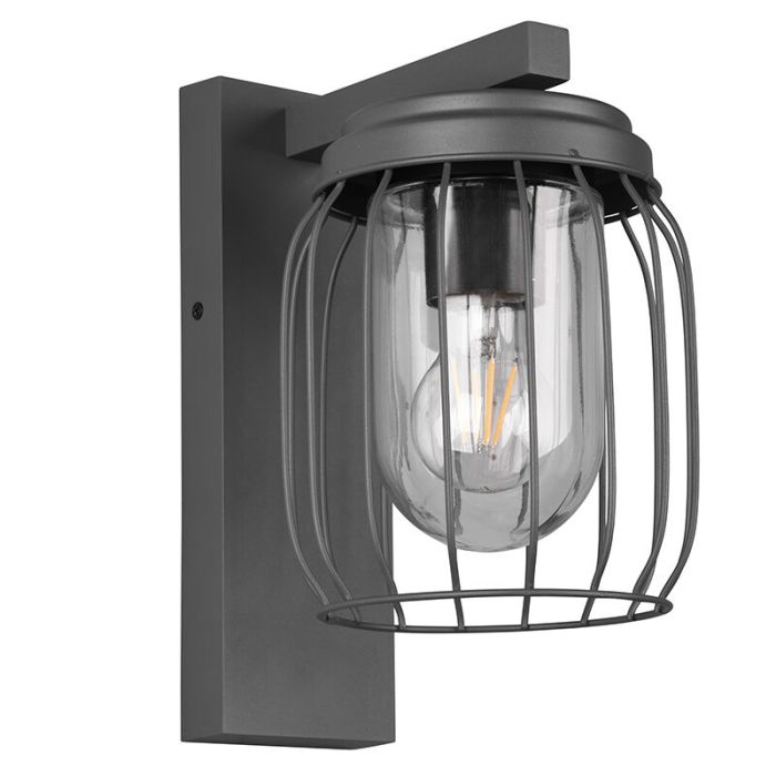 Moderne buitenlamp Emanuela, antraciet, aluminium, IP44