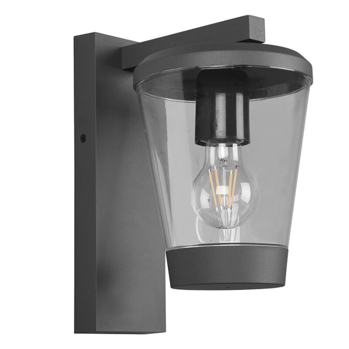 Moderne buitenlamp Kerstin, antraciet, aluminium, IP44