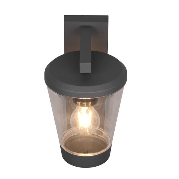 Moderne buitenlamp met bewegingssensor Kerstin, antraciet, aluminium, IP44