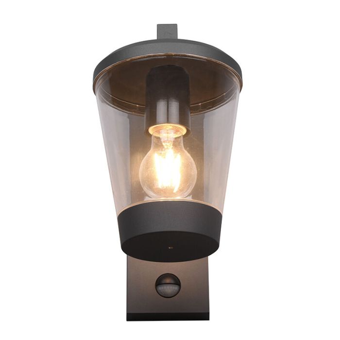 Moderne buitenlamp met bewegingssensor Kerstin, antraciet, aluminium, IP44