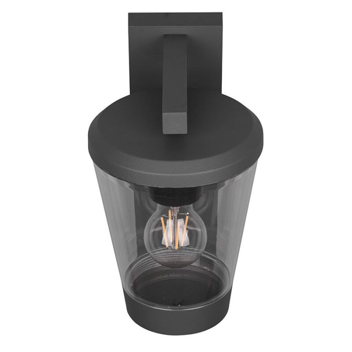 Moderne buitenlamp met bewegingssensor Kerstin, antraciet, aluminium, IP44